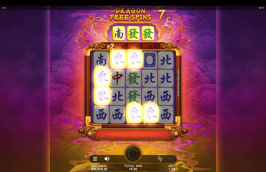 Pong Pong Mahjong free spins feature 