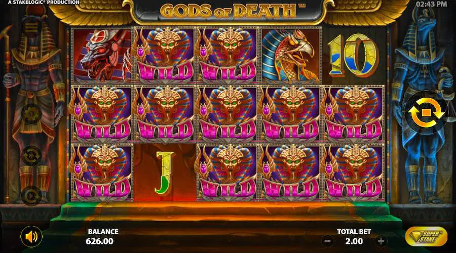 Get Extra Chances Of Hitting Big Wins When Playing With The Super Stake Mode On Gods Of Death