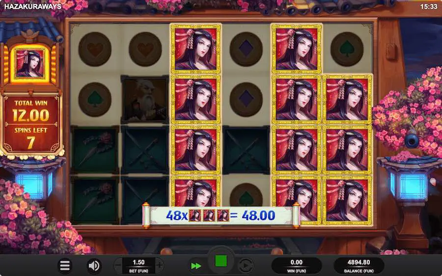 Special Symbols Will Expand Downwards On The Reels That The Appear On In The Free Spins Feature On Hazakura Ways Slot