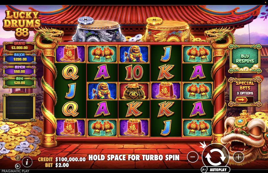 Lucky Drums 88 Gameplay