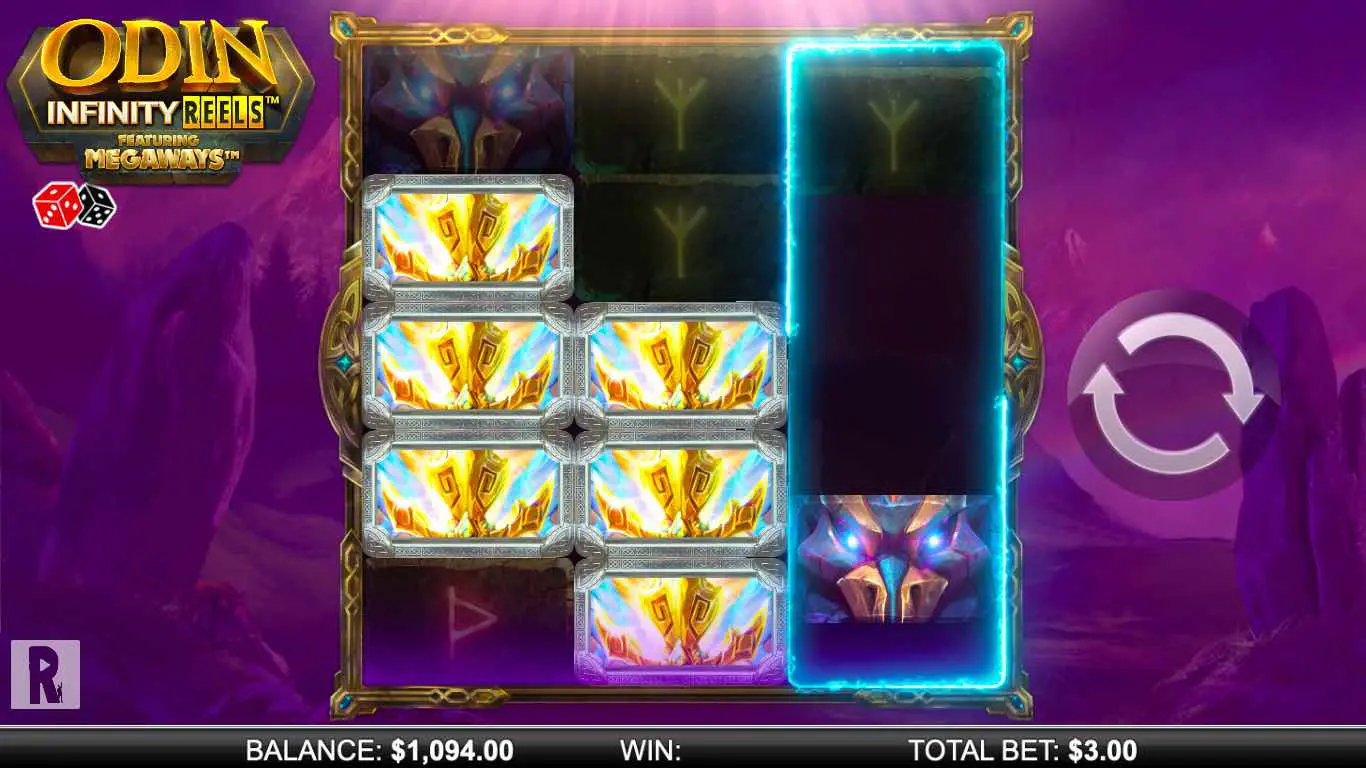 5 Or More Scatter Symbols Will Trigger The Free Spin Bonus On Odin Infinity Reels Megaways™