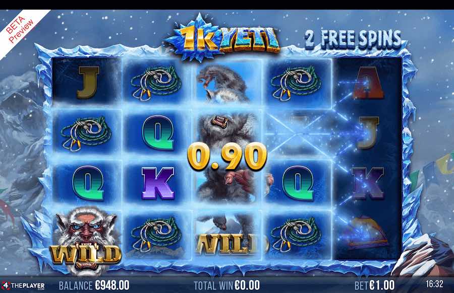 1k Yeti Free Spins Feature