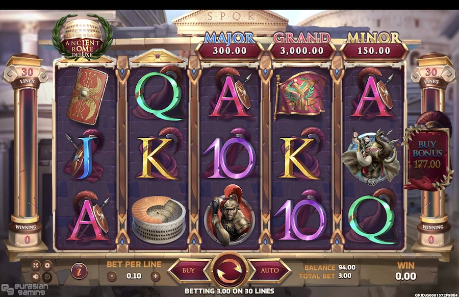 Ancient Rome Deluxe slot base game
