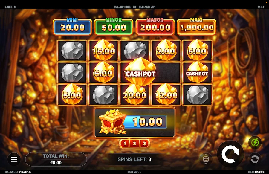 Bullion Rush 7s Hold And Win Gameplay