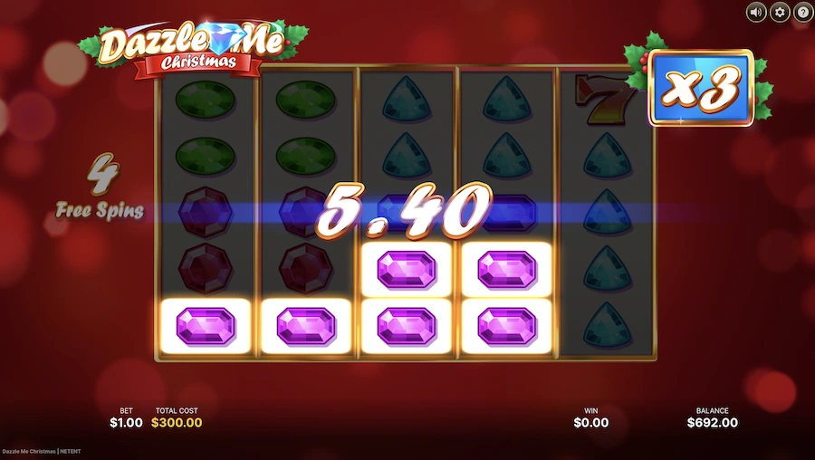 Dazzle Me Christmas slot NetEnt