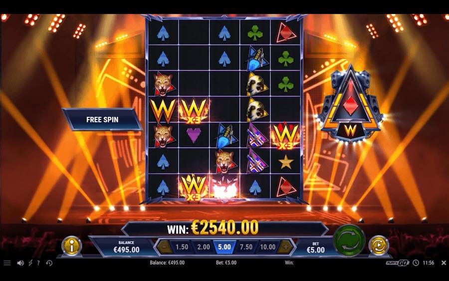 Reveal The Word Sugar To Trigger The Free Spins Feature On Def Leppard Hysteria Video Slot