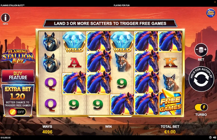Flaming Stallion Blitz Gameplay