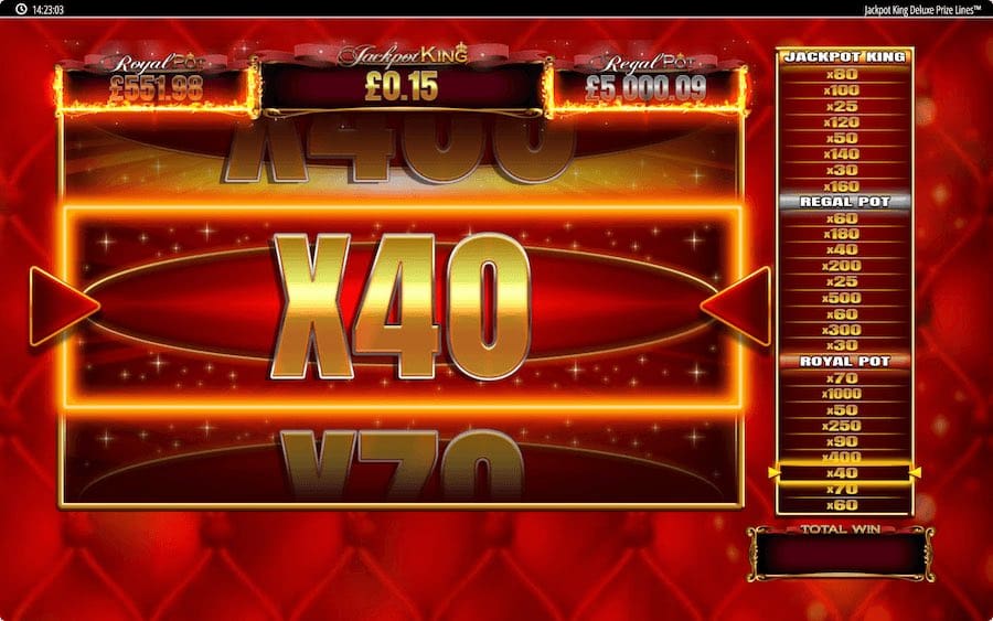 Jackpot King Prize Lines Bonus Feature