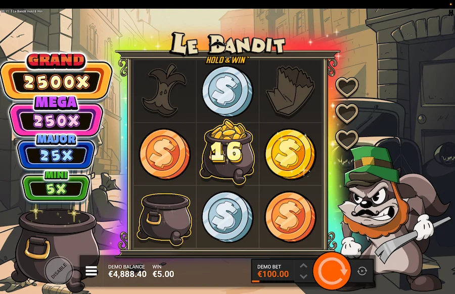 Le Bandit Hold And Win Gameplay