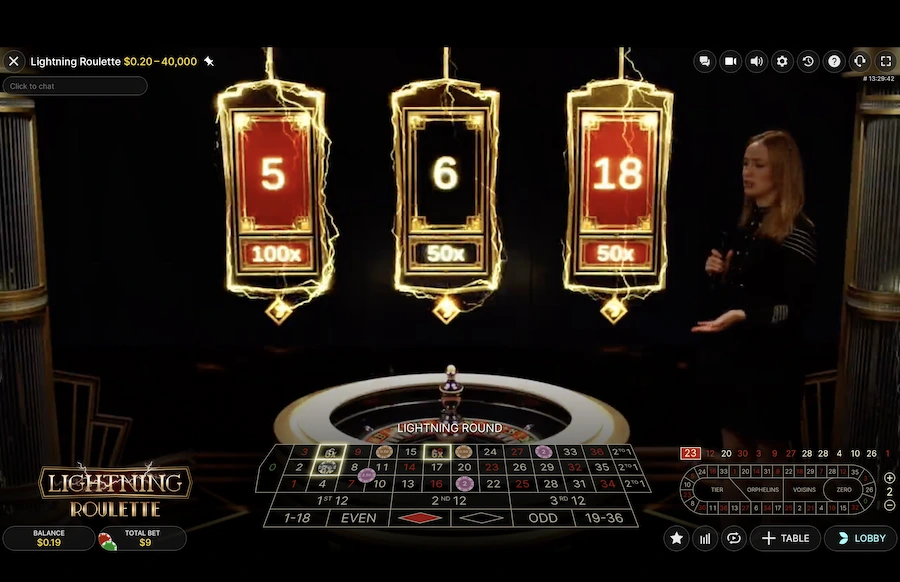 Lightning Roulette Evolution Gaming