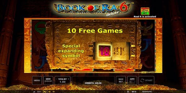 An Expanding Symbol Will Be Randomly Selected For Your Bonus Feature On Book Of Ra Deluxe 6 Slot