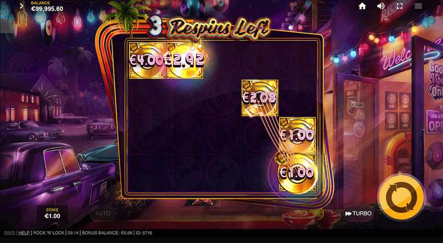Land Any 3 Records To Trigger The Respin Feature On Rock 'n' Lock Video Slot