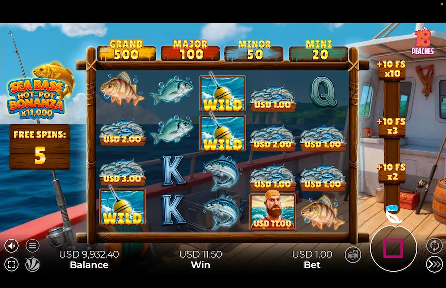 Sea Bass Hot Pot Bonanza 11000 Gameplay
