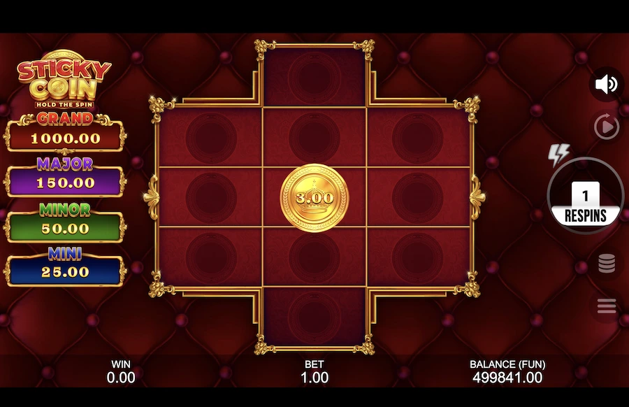 Sticky Coin Hold The Spin Slot Gamzix