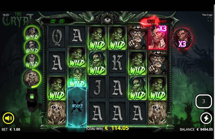 The Crypt Free Spins Feature