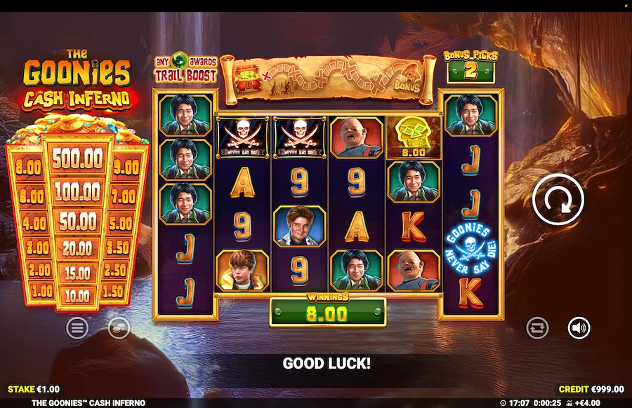 The Goonies Cash Inferno Gameplay