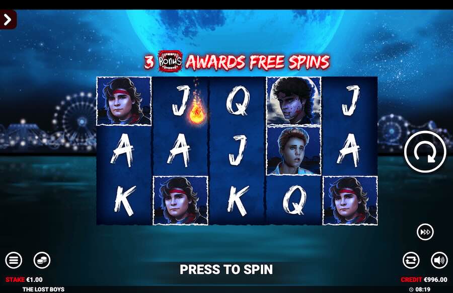 The Lost Boys Slot Base Game