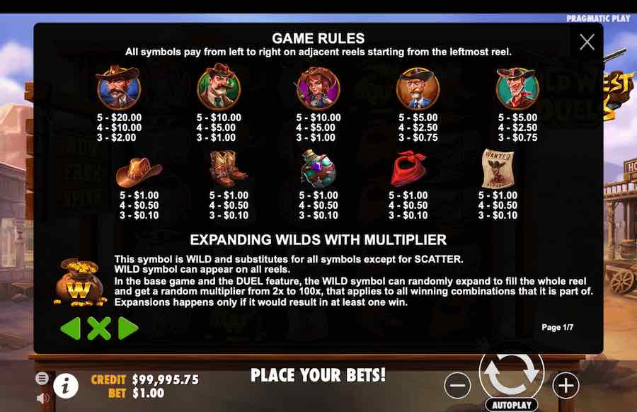 Demo Slot Wild West