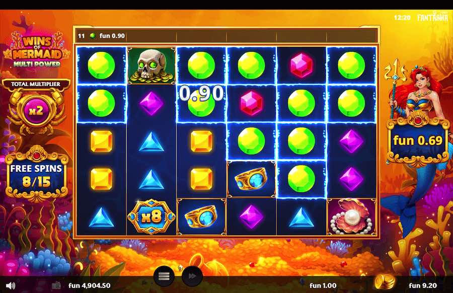 Wins Of Mermaid Multipower Slot Free Spins Feature